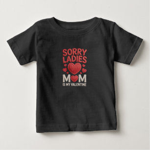 すみませんお母さん、私のバレンタインはあなたです、面白いやつだね ベビーTシャツ