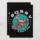 すみませんがオナラをしたら列車が面白いダジャレになったよ 招待状 (正面/裏面)