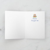 すみませんが、テディベアの花を許して下さい カード (内部)