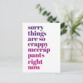 すみませんが、状況がひどすぎます ポストカード (スタンド正面)