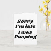 すみません遅れた オンです カード (黄色い花)