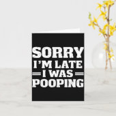 すみません遅れました オンです カード (黄色い花)