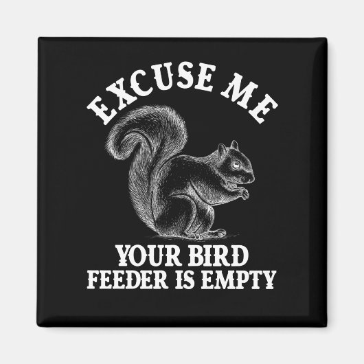 すみません鳥の餌器が空です マグネット (正面)