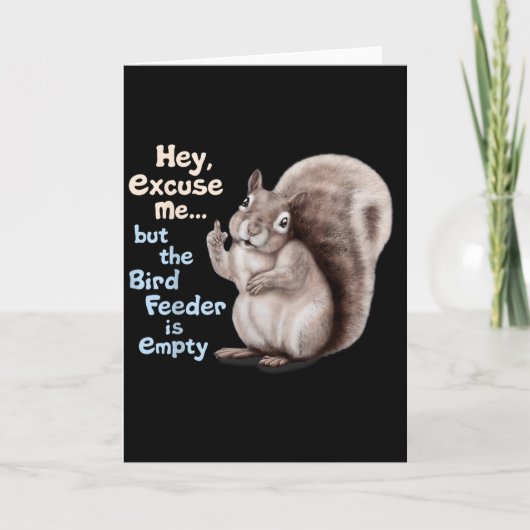 すみません、あなたの鳥の餌場は空っぽですよ カード (正面)