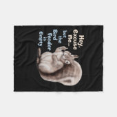 すみません、あなたの鳥の餌箱が空ですよ フリースブランケット (正面(横))