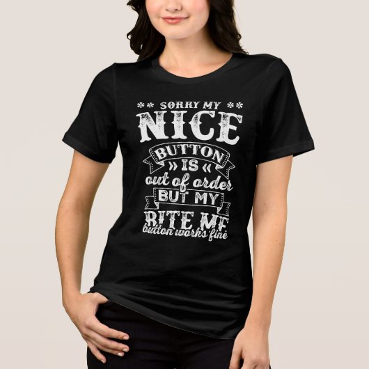 すみません いいボタンが故障中です トライブレンドＴシャツ (正面)