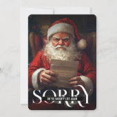 すみません、今年も悪い子リスト入り サーカス的なサンタ シーズンカード (正面)