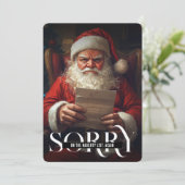 すみません、今年も悪い子リスト入り サーカス的なサンタ シーズンカード (スタンド正面)