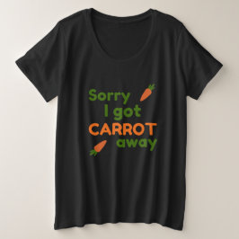 すみません、夢中になってしまいました プラスサイズTシャツ