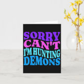 すみません、悪魔を狩ることができない 韓国の音楽 ホールウィーン カード (黄色い花)