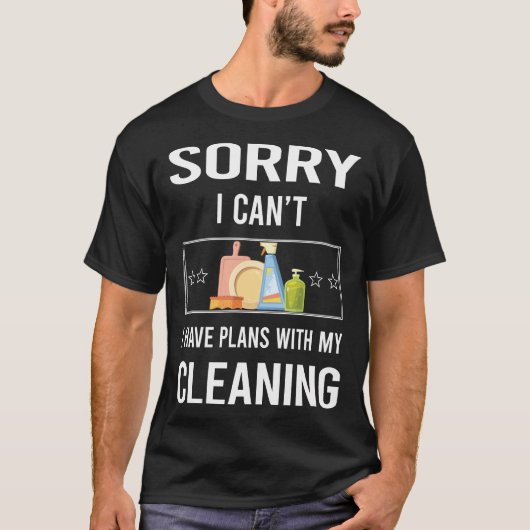 すみません、掃除できないんです Tシャツ (正面)