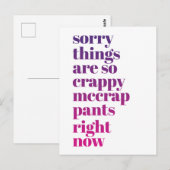 すみません、状況がひどすぎて ポストカード (正面/裏面)