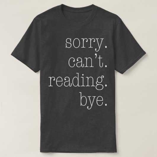 すみません 読めません バイバイ Tシャツ (デザイン正面)