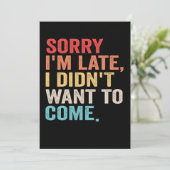 すみません、遅れて。来たくなかった、内向的な人   招待状 (スタンド正面)