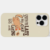 すみません、遅れました。私の猫が上に乗ってたんです Case-Mate iPhoneケース (裏面 (横))
