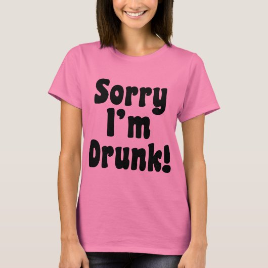 すみません、酔ってます Tシャツ (正面)