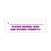 「すみやかに復刻、署名、復刻を願う」ラベル ラベル (正面)