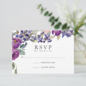 すみれとプラムの花嫁RSVP 出欠カード (スタンド正面)