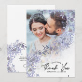 すみれの庭の結婚式フォトサンクスカード セーブザデート (正面/裏面)