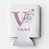すみれの花のデザインの名前 缶クーラー (裏面)