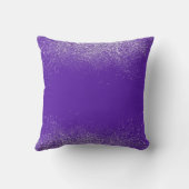 すみれ色および銀製の塵の装飾用クッション クッション (裏面)