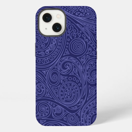 すみれ色とラベンダーの螺旋模様 iPhoneケース (裏面)
