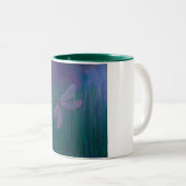 すみれ色のきらめくのトンボ ツートーンマグカップ (正面右)