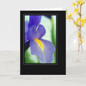 すみれ色のアイリス カード (黄色い花)