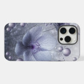 すみれ色のコスモスと露の雫 iPhoneケース (裏面横)
