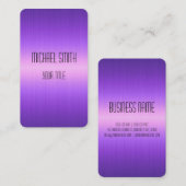 すみれ色のステンレス鋼の金属 名刺 (正面/裏面)