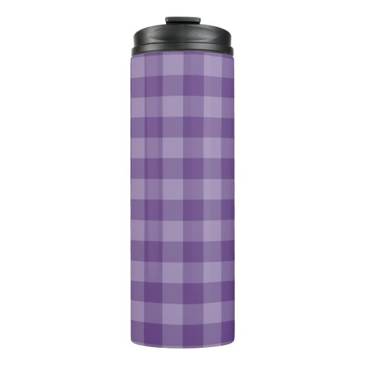 すみれ色のチェック模様の背景 タンブラー (正面)