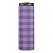 すみれ色のチェック模様の背景 タンブラー (裏面)