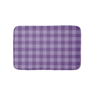 すみれ色のチェック模様の背景 バスマット