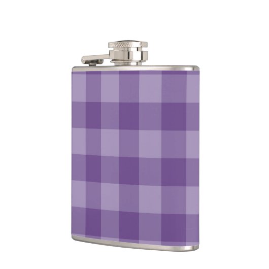 すみれ色のチェック模様の背景 フラスク (左)