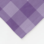 すみれ色のチェック模様の背景 フリースブランケット (角)
