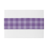 すみれ色のチェック模様の背景 招待状ベリーバンド (裏面例)