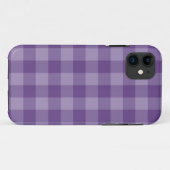すみれ色のチェック模様の背景 Case-Mate iPhoneケース (裏面(横))