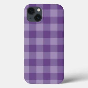 すみれ色のチェック模様の背景 iPhone 13ケース