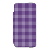すみれ色のチェック模様の背景 INCIPIO iPhoneウォレットケース (フォリオ 正面)