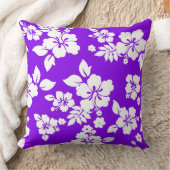 すみれ色のハワイアン クッション (ブランケット)