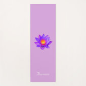 すみれ色のヨガマットに蓮の花 ヨガマット (正面)
