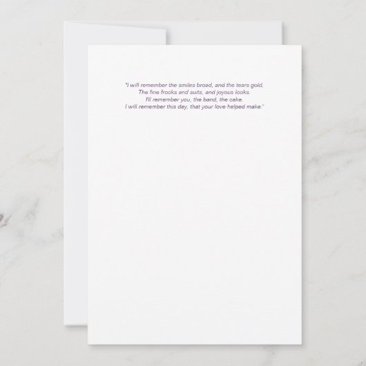 すみれ色のラベンダーの野生の花の写真のサンキューカード サンキューカード (裏面)