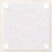 すみれ色のレース ガラスコースター (裏面)