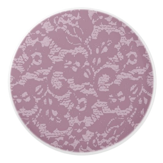 すみれ色のレース セラミックノブ (正面)