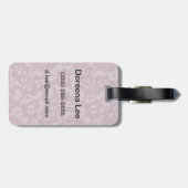 すみれ色のレース ラゲッジタグ (裏面横)