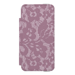 すみれ色のレース iPhone SE/5/5sウォレットケース