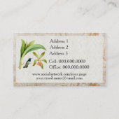 すみれ色の先頭に立たれたハチドリの名刺 名刺 (裏面)