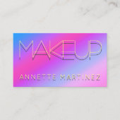 すみれ色の光沢がある表面のネオンによって影で覆われる文字 名刺 (正面)