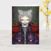 "すみれ色の公爵夫人"挨拶状 カード (黄色い花)