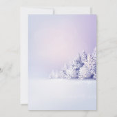 すみれ色の冬の森の雪の光 セーブ・ザ・デート (裏面)